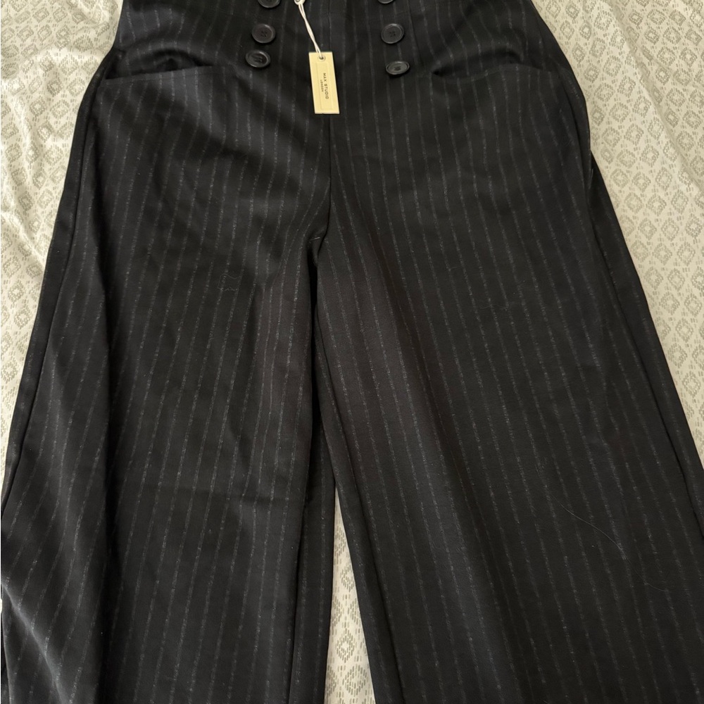 Max Studio Black Sailor Trousers